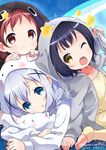  anko_(gochuumon_wa_usagi_desuka?) feet gochuumon_wa_usagi_desu_ka? joukawa_maya kafuu_chino natsu_megumi open_shirt tippy_(gochuumon_wa_usagi_desu_ka?) waki_(pixiv2609622) wild_geese 