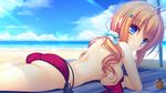  ass bikini breast_hold breasts game_cg kamitouno_ena kujiragami_no_tearstilla mikagami_mamizu swimsuits whirlpool 
