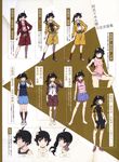  araragi_karen bakemonogatari bike_shorts character_design open_shirt pantsu seifuku 