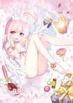  bad_id bad_pixiv_id barefoot blann bow box breasts dress feathered_wings gift gift_box grey_eyes hair_bow hair_ornament highres long_hair open_mouth original pink_eyes small_breasts solo white_bow white_dress white_wings wings 