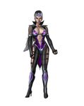  bodysuit cleavage fishnets heels mortal_kombat mortal_kombat_(2011) see_through sindel 