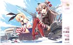  amatsukaze_(kancolle) fujisaki_rei heels horns kantai_collection rensouhou-chan rensouhou-kun seifuku shimakaze_(kancolle) thighhighs wet 