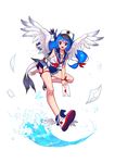  blann cleavage seifuku tail wings 