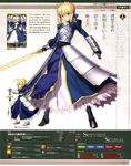  armor dress fate/grand_order saber sword takeuchi_takashi type-moon weapon 