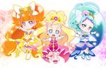  amanogawa_kirara chibi dress go!_princess_pretty_cure haruno_haruka kaidou_minami pretty_cure thighhighs yupiteru 