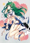  ass breasts kochiya_sanae no_bra nunucco pantsu string_panties torn_clothes touhou 