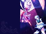  frac izayoi_sakuya maid motomiya_mitsuki remilia_scarlet touhou wallpaper weapon 