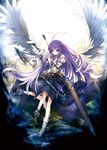  armor aselia_bluespirit dress eien_no_aselia heels hitomaru sword tagme weapon wings 