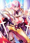  armor cleavage doku-chan_(dokkudokudoku) garter million_arthur_irakon_ken sword 