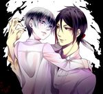  chiarasanchi ciel_phantomhive heterochromia kuroshitsuji male sebastian_michaelis 