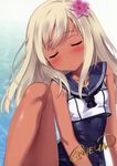  autographed carnelian kantai_collection ro-500 school_swimsuit swimsuits tan_lines 