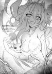  cleavage horns karomix karory monochrome puzzle_&amp;_dragons tagme 