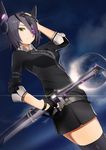  ccaw eyepatch kantai_collection sword tenryuu_(kancolle) thighhighs 