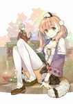  atelier_(series) atelier_escha_&amp;_logy bangle bangs black_choker black_skirt blush book book_stack bracelet braid breasts breasts_apart brown_eyes brown_footwear brown_skirt buttons choker closed_mouth clothing_request collarbone doily escha_malier flask floral_background full_body fur_collar gold_trim gradient gradient_sleeves green_eyes grey_hair hat head_tilt hidari_(left_side) highres holding holding_book jacket jewelry knees_up logix_ficsario long_hair long_sleeves looking_at_viewer miniskirt official_art open_book pastel_colors pink_hair pleated_skirt pom_pom_(clothes) round-bottom_flask scan shoes sitting skirt small_breasts smile standing tail thighhighs third-party_source twintails white_background white_hat white_legwear wide_sleeves 