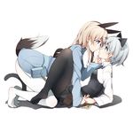  animal_ears eila_ilmatar_juutilainen kinakomoti nekomimi pantyhose sanya_v_litvyak seifuku strike_witches tagme tail tarot yuri 