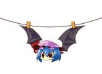  bad_id bad_pixiv_id bat_wings clothes_pin clothesline eiri_(eirri) hat no_humans remilia_scarlet touhou wings yukkuri_shiteitte_ne 