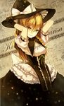  arms_up bad_id bad_pixiv_id blonde_hair braid character_name clea dress gloves grimoire_of_marisa hands_on_headwear hat kirisame_marisa long_hair smile solo touhou witch_hat yellow_eyes 