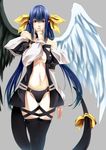  a.q.u.a asymmetrical_wings bad_id bad_pixiv_id blue_hair blush choker dizzy guilty_gear long_hair red_eyes ribbon solo tail tail_ribbon thighhighs twintails wings 