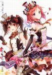  77gl cleavage kieta love_live! nishikino_maki thighhighs yazawa_nico 