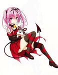  bleed_through dress nana_asta_deviluke screening tail thighhighs to_love_ru to_love_ru_darkness yabuki_kentarou 