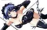  cleavage eyepatch ikkitousen lingerie rin_sin ryomou_shimei thighhighs 