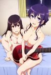  breast_hold guitar hyoudou_michiru kasumigaoka_utaha naked nipples photoshop saenai_heroine_no_sodatekata tamura_satomi wet 