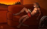  book boxer_briefs bulge clothed clothing mammal mechanical_fan mustelid otter portable_fan reading signature sofa solo sweat sweatdrop tbolt topless tsaiwolf underwear whiskers 