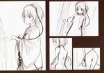  ass gekidoku_shoujo ke-ta kimono naked open_shirt sketch undressing 