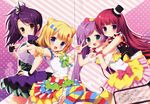  brown_sugar crease dress fixme houjou_sophie manaka_lala minami_mirei miyasaka_nako pripara thighhighs toudou_shion 