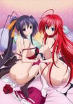  ass bottomless bra breasts gotou_junji highschool_dxd himejima_akeno pantsu rias_gremory string_panties 