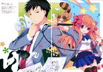  fixme gap gekkan_shoujo_nozaki-kun nozaki_umetarou purin_purin sakura_chiyo seifuku thighhighs 