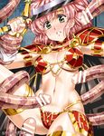  bikini_armor censored cleavage extreme_content pubic_hair sword tentacles underboob urushihara_satoshi 