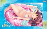  bikini breasts cream moonstone natsu_no_iro_no_nostalgia nipples orikuchi_miu panty_pull swimsuits wallpaper yamakaze_ran 