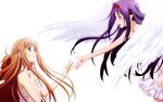  asuna_(sword_art_online) dress konno_yuuki summer_dress sword_art_online wings 