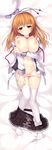  alia&#039;s_carnival asamiya_shiina bra breast_hold breasts dakimakura nanao_naru nanawind nipples open_shirt pantsu panty_pull seifuku thighhighs 