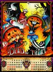  brook calendar fishnets halloween nico_robin one_piece thighhighs tony_tony_chopper weapon 