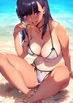  bikini cleavage erect_nipples sasaoka_gungu see_through swimsuits tan_lines wet 