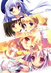  alice_cartelet animal_ears gochuumon_wa_usagi_desu_ka? heartcatch_pretty_cure! inumimi kafuu_chino kin&#039;iro_mosaic myoudouin_itsuki oomiya_shinobu pretty_cure shiratama shiratamaco tail underboob 