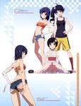  araragi_karen araragi_tsukihi ass bakemonogatari bandages hanamonogatari kanbaru_suruga nisemonogatari watanabe_akio yamamura_hiroki yukata 