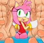  abs amy_rose anthro balls blush butt clothing edit eulipotyphlan excito faceless_male female gangbang group group_sex handjob hedgehog hi_res human human_on_anthro humanoid_penis interspecies male male_on_anthro mammal nude one-piece_swimsuit penis sex size_difference sonic_(series) swimming_pool swimsuit 