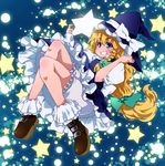  bad_id bad_pixiv_id blonde_hair bloomers blue_eyes braid hat kirisame_marisa solo star takanashi_ringo touhou underwear witch_hat 