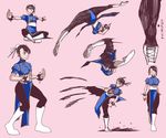  bad_id bad_pixiv_id bun_cover character_sheet check_translation china_dress chinese_clothes chun-li double_bun dress hyakuretsukyaku kicking pantyhose pelvic_curtain sash shoji_(simpsons) spikes spinning_bird_kick street_fighter translation_request 