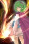  blue_eyes cape fire_emblem fire_emblem:_rekka_no_ken green_hair hairband magic mikirin_ap nino_(fire_emblem) purple_hairband short_hair skirt 