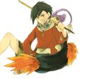  aipom bad_id bad_pixiv_id fiery_tail fire gen_2_pokemon goggles gold_(pokemon) goro_nyanko male_focus pokemon pokemon_(creature) pokemon_special quilava simple_background tail white_background 