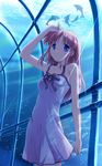  aquarium bad_id bad_pixiv_id dolphin dress fish light_rays long_hair original red_hair ryoumoto_ken solo sunbeam sunlight 