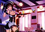  cleavage color_issue crease date_a_live fixme garter_belt heterochromia maid pantsu terras thighhighs tokisaki_kurumi 