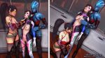  3d_(artwork) alien asari bdsm bondage bound breasts cartoons cfnf digital_media_(artwork) dva female female/female human humanoid invalid_tag ladychi ladychi1 liara mammal mass_effect matures nude over_watch pornography pussy science_fiction sex shepard source_filmmaker video_games 