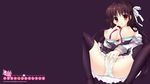  alia&#039;s_carnival bra breasts mitha nanawind nipples open_shirt pantsu pussy_juice saijo_karin seifuku thighhighs wallpaper 