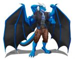  4_arms amon-sydonai anthro bat_wings blue_scales dragon fusion membranous_wings merging multi_arm multi_limb multifur pointy_ears scales scalie solo western_dragon wings 