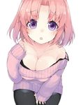  bra cleavage kou_mashiro mikakunin_de_shinkoukei pantyhose sweater yonomori_kobeni 